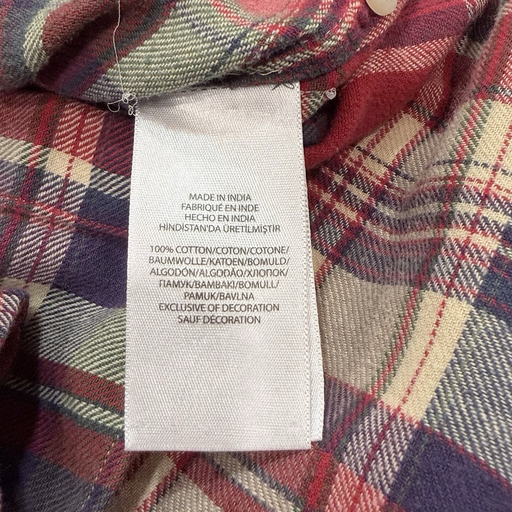 Polo Ralph Lauren Women's S Plaid Flannel Button Down Shirt - Picture 6 of 12